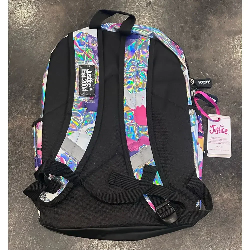 Girls Justice Backpack. School Bag, book bag. New with tags, Colorful